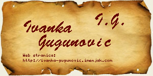 Ivanka Gugunović vizit kartica
